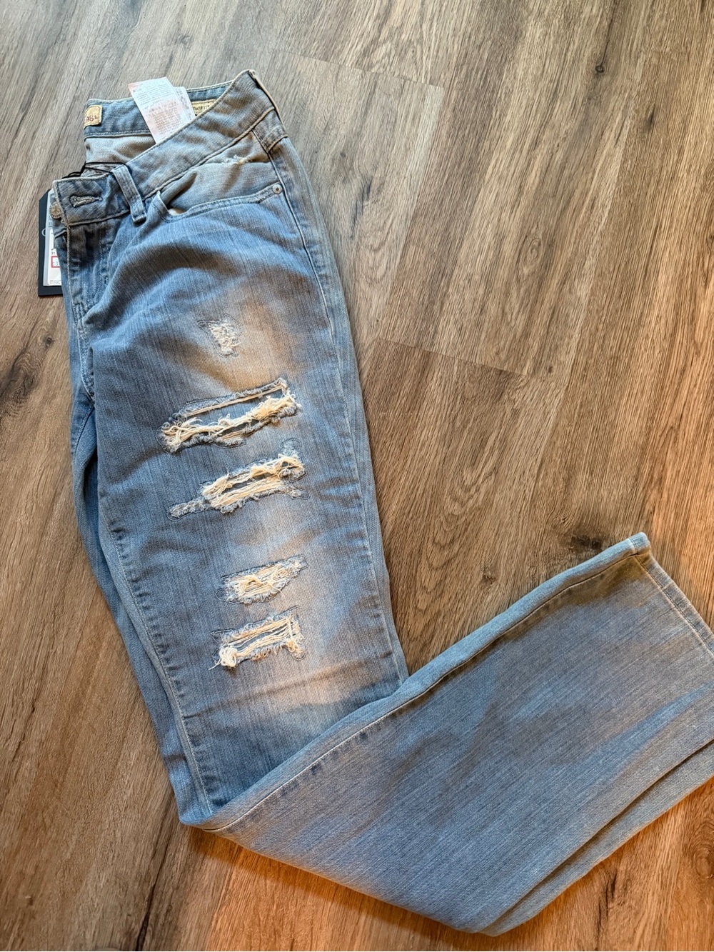 Guess Light Blue Distressed Boyfriend Jeans